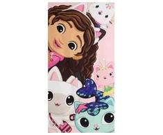 Gabby's Dollhouse Gabbys lėlių namelio mikropluošto paplūdimio rankšluostis
