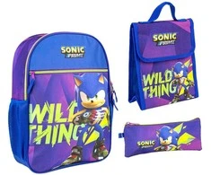 CERDÁ Sonic Prime pencil case + lunch box + backpack 42cm