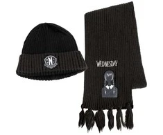 CERDÁ Wednesday beanie + scarf set