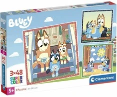 Clementoni Dėlionė 3x48 vnt. - Bluey