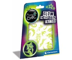 Rinkinys tatuiruotėms Clementoni Glow in The Dark Tattoo