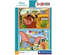 Clementoni Dėlionė 2x20 vnt. - Disney personažai