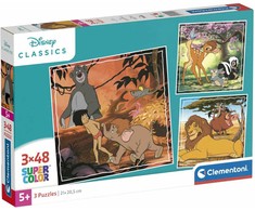 Clementoni Dėlionė 3x48 vnt. - Disney klasika