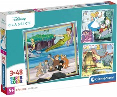 Clementoni Dėlionė 3x48 vnt. - Disney klasika