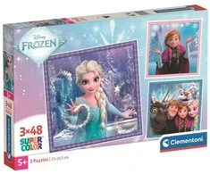 Clementoni Dėlionė 3x48 vnt. - Frozen