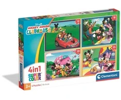 Dėlionė Clementoni CLE puzzle 4w1 SuperKolor MickeyMouse Clubho.21755
