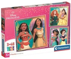 Clementoni Dėlionė 3x48 vnt. - Princesės