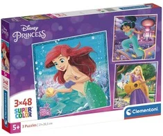 Clementoni Dėlionė 3x48 vnt. - Disney princesė