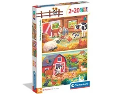 Clementoni Dėlionė 2x20 vnt. - Ūkio kiemelis