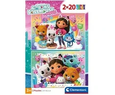 Clementoni Dėlionė 2x20 vnt. - Gabby's Dollhouse