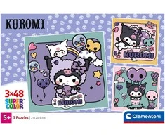 Dėlionė Clementoni CLE puzzle 3x48 Square Kuromi 25027