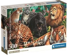 Clementoni Dėlionė 500 vnt. - Laukinės katės