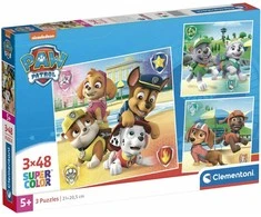 Clementoni Dėlionė 3x48 vnt. - Šunyčiai patruliai