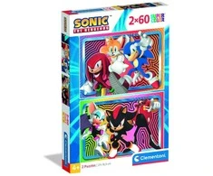 Clementoni Dėlionė 2x60 vnt. - Sonic
