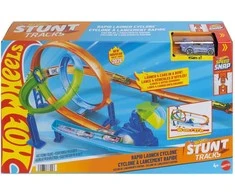 Mattel HOT WHEELS STUNT TRACKS rinkinys – Dvigubos kilpos iššūkis (JHK73)