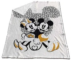 Disney Mickey &amp; Minnie coral sherpa blanket 130x170cm