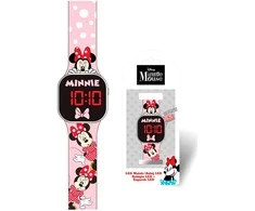 Minnie Mouse Minnie Laikrodis LED su kalendarzem MN4369 rožinis