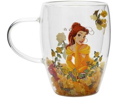 Widdop Co Disney Princess Belle floral decorative glass mug
