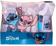 Disney Stitch &amp; Angel polar blanket + cushion set