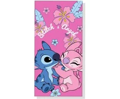 Disney Stitch &amp; Angel microfibre beach towel