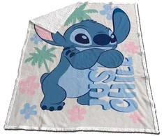 Disney Stitch coral sherpa blanket 130x170cm