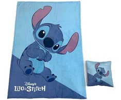 Disney Stitch polar blanket + cushion set