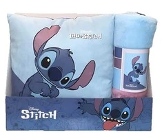 Disney Stitch polar blanket + cushion set