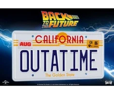Doctor Collector Back to the Future DeLorean Outatime license plate replica