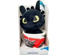 Dreamworks Animation How to Train Your Dragon Toothless Mug + plush toy 18cm