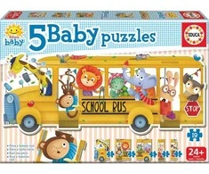 Educa dėlionė 19 vnt. - Mokyklinis autobusas