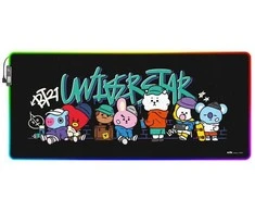 BT21 - žaidimų / stalo kilimėlis XXL su LED apšvietimu (90 x 40 cm)