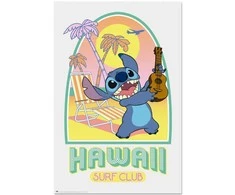 ERIK Disney Stitch Hawaii Club Surf poster