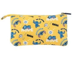Disney Stitch Tropical – 3 skyrių pieštukų dėklas