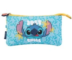 Disney Stitch Tropical – 3 skyrių pieštukų dėklas