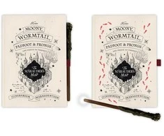 ERIK Harry Potter Marauders Map A5 premium notebook + wand pen