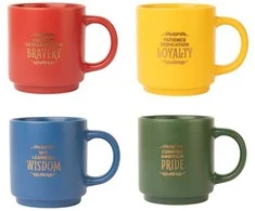 Harry Potter Haris Poteris - Rinkinys keraminiai puodeliai su stovu 300 ml 4 vnt. Hogvartso namai