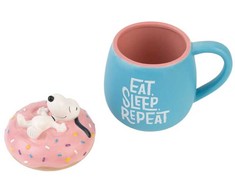 Gertuvė ERIK Snoopy Eat Sleep Repeat 3D mug 500ml
