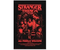 Plakatas ERIK Stranger Things All Friends Welcome poster