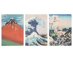 ERIK The Great Wave of Kanagawa Hokusai pack 3 A5 notebooks