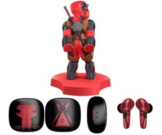 Exquisite Gaming Marvel Deadpool Wireless Headphones &amp; mini cable guy