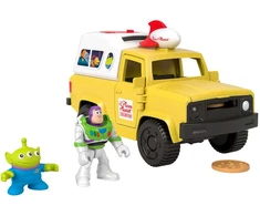 Fisher Price Imaginext Disney Pixar Toy Story Pizza Planet truxk + Buzz Lightyear and Alien figures