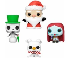 FUNKO POP! Vinilinių figūrėlių rinkinys: Disney: Nightmare Before Christmas, Happy Holidays, ~4 cm (4 vnt.)