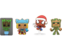 FUNKO POP! Vinilinių figūrėlių rinkinys: Marvel: Happy Holidays, ~4 cm (4 vnt.)