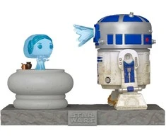 FUNKO POP! Vinilinė figūrėlė: Žvaigždžių karai - R2-D2 and Princess Leia Hologram, 9 cm