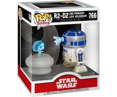 FUNKO POP! Vinilinė figūrėlė: Žvaigždžių karai - R2-D2 and Princess Leia Hologram, 9 cm