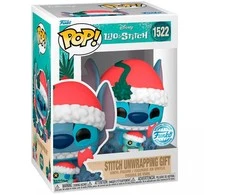 FUNKO POP! Vinilinė figūrėlė: Disney Lilo &amp; Stitch - Stitch Unwrapping Gift, 9 cm