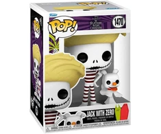 FUNKO POP! Vinilinė figūrėlė: Disney: Nightmare Before Christmas - Jack with Zero, 9 cm