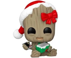 FUNKO POP! Vinilinė figūrėlė: Marvel - Groot su dovana, 9 cm
