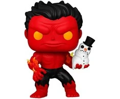 FUNKO POP! Vinilinė figūrėlė: Marvel - Red Hulk with Snowman, 9 cm