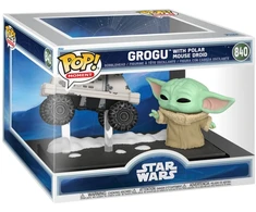 FUNKO POP! Vinilinė figūrėlė: Mandalorian &amp; Grogu - Grogu with Polar Mouse Droid (Moment)